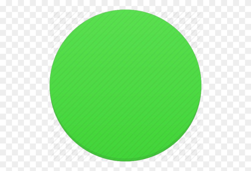 512x512 Круг, Зеленый, Круглый, Значок Светофора - Круглый Png