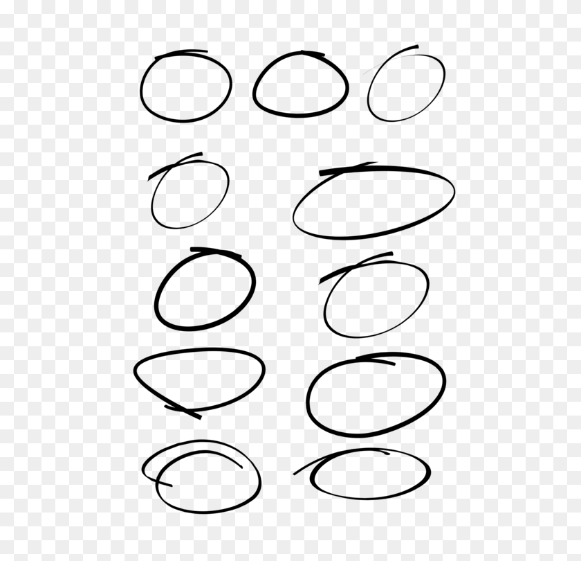 530x750 Circle Handwriting Oval Symbol Point - White Circle PNG