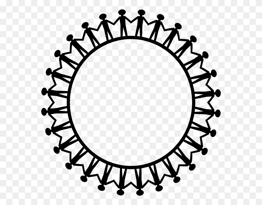 576x600 Circle Holding Hands Clip Art - Family Holding Hands Clipart