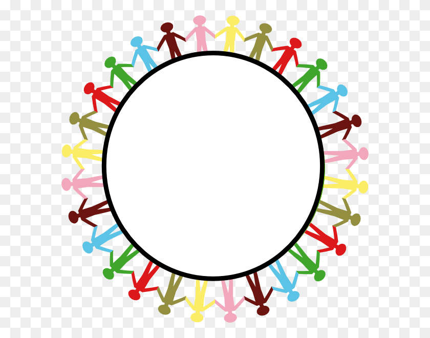 600x600 Circle Holding Hands Png, Clip Art For Web - Holding Hands Clipart