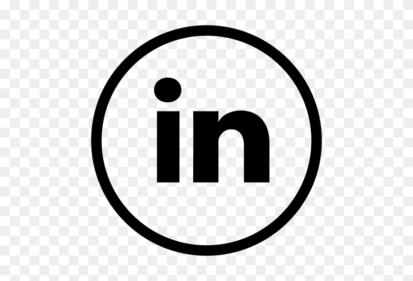 512x512 Circle, Linkedin, Media, Social, Stroke, Work Icon - Linkedin Icon PNG