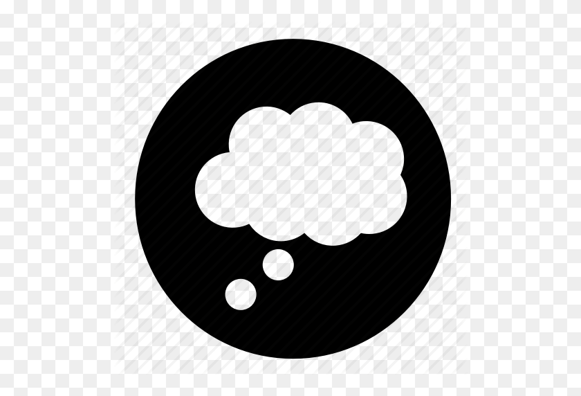 512x512 Circle, Message, Thinking, Thought Bubble, Ui Icon - Thought Cloud PNG