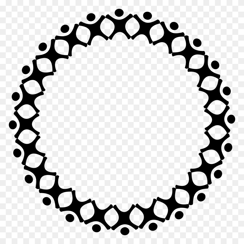 2334x2334 Circle Of People Clipart - People Clipart Black And White