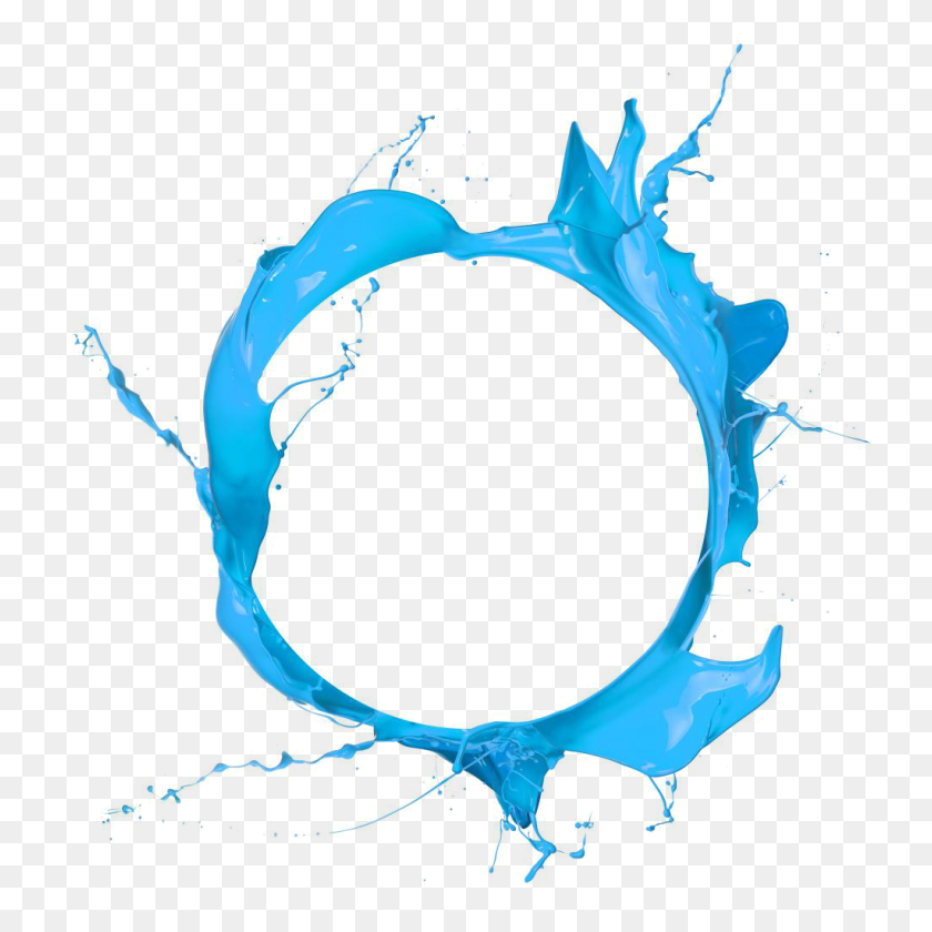 1024x1024 Circle Paint Frame Splash - Paint Circle PNG