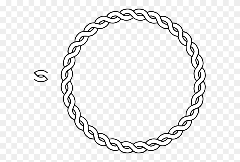 600x507 Circle Rope Border Circle Clip Art - Rope Frame Clipart
