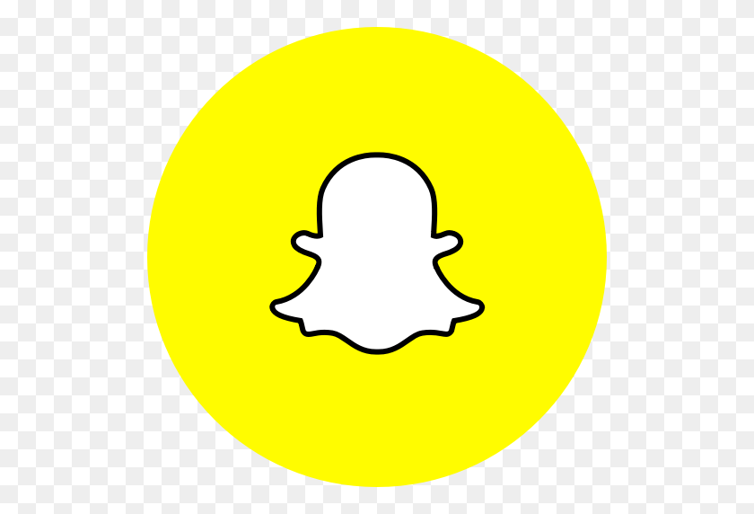 512x512 Círculo, Icono Redondo, Snapchat, Redes Sociales, Icono De Red Social - Snap Chat Png