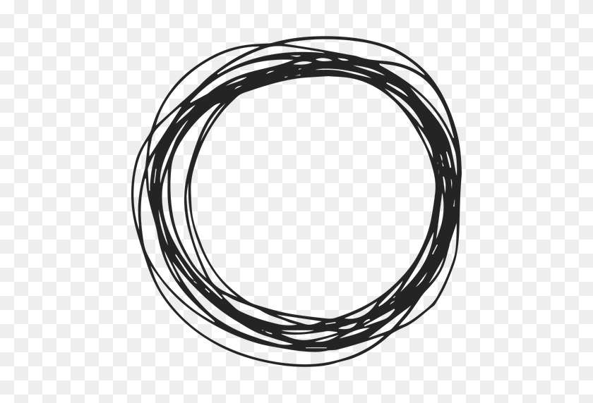 512x512 Circle Scribble Element - Scribble PNG