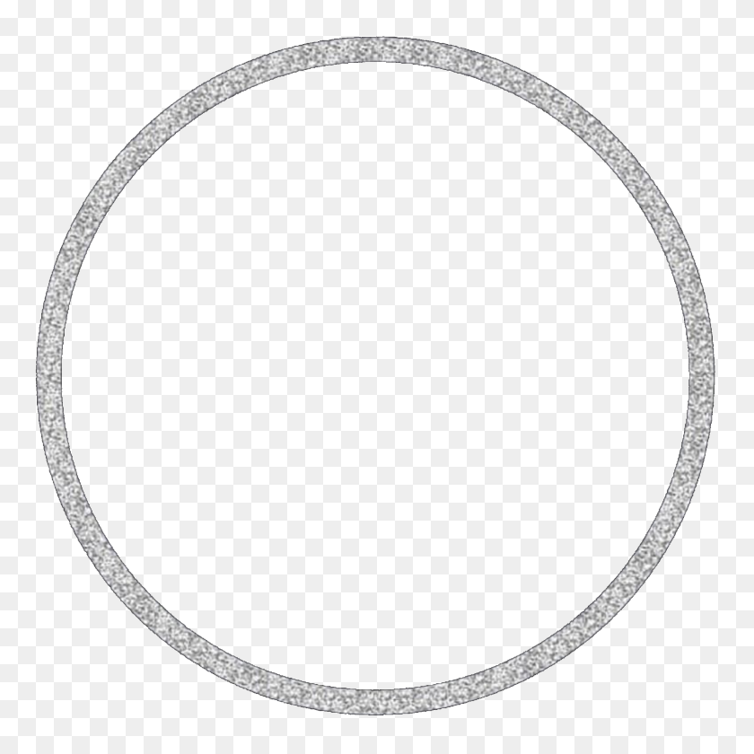 2048x2048 Circle Silver Silvercircle Glitter Frame Circleframe - Silver Glitter PNG