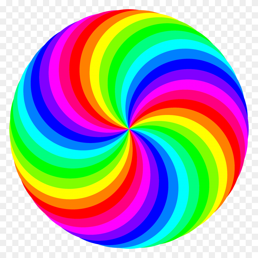 2102x2100 Circle Swirl Color - Rainbow Circle PNG