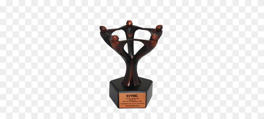 320x320 Círculo De Trabajo En Equipo Trofeo De Arte De Esculturas De Vidrio Premios De Reconocimiento - Escultura Png