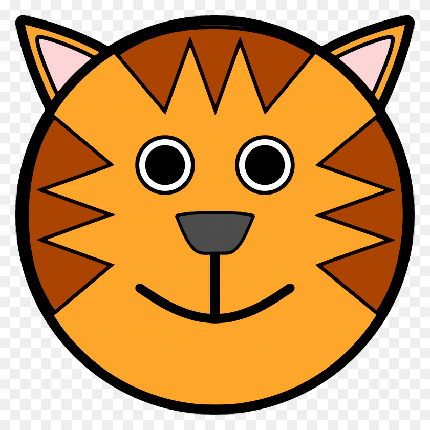 4151x4151 Circle Tigger Cat Face Clipart Png Image Download - Cara De Gato Png
