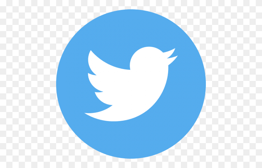 480x480 Círculo De Twitter Logo Png - Círculo Azul Png
