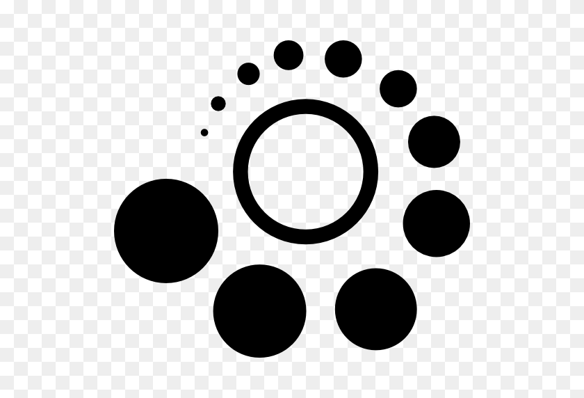 512x512 Circle With Dots Forming A Spiral In Perspective - Dots PNG
