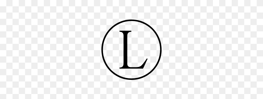256x256 Circled Latin Capital Letter L Unicode Character U - Letter L Clipart Black And White