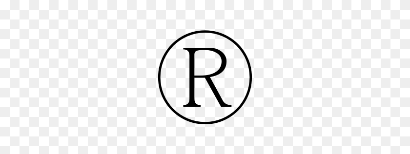 256x256 Circled Latin Capital Letter R Unicode Character U - Letter R Clipart Black And White