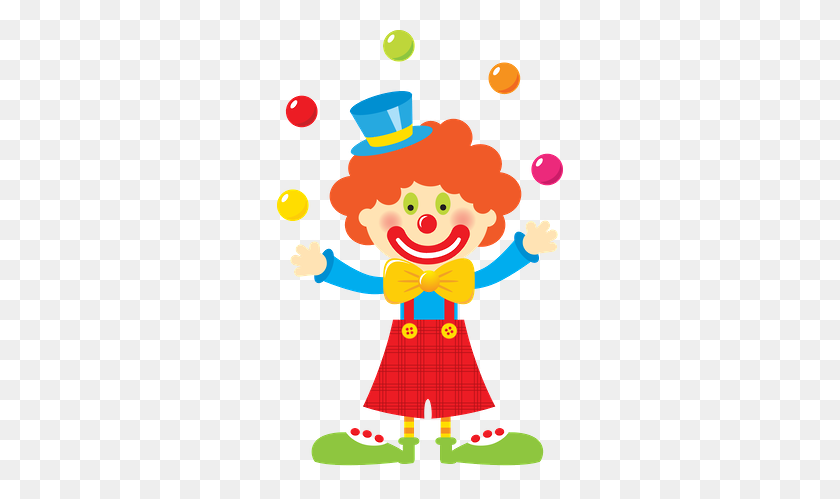 286x439 Circo - Cute Clown Clipart