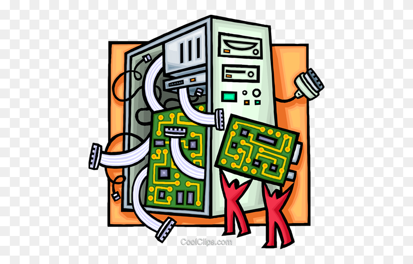 480x477 Circuit Boards Royalty Free Vector Clip Art Illustration - Circuit Board Clipart