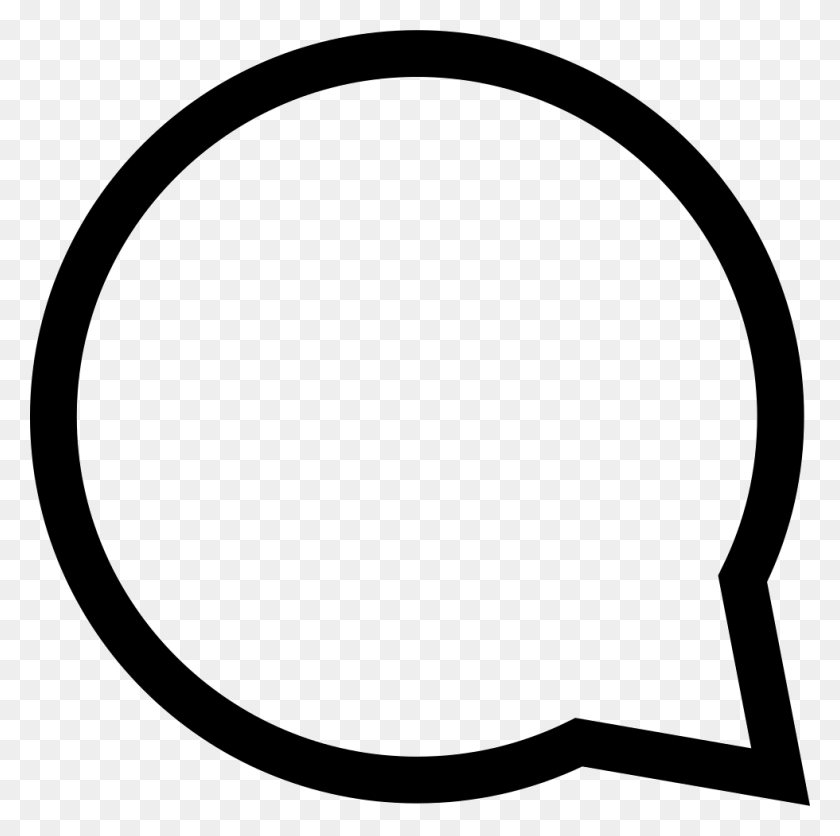 980x976 Circular Speech Bubble Outline Png Icon Free Download - PNG Speech Bubble