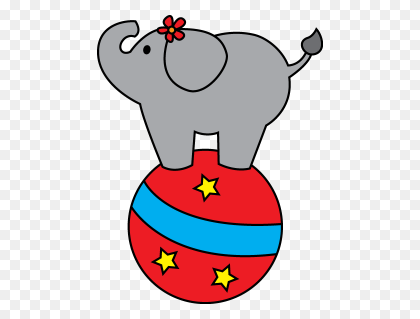 452x578 Circus Elephant Clipart - Circus Clipart Free