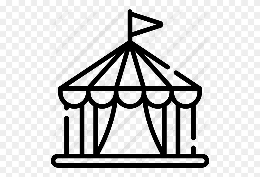 512x512 Circus Tent - Circus Tent Clipart Black And White