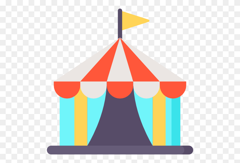 512x512 Circus Tent - Circus Tent PNG