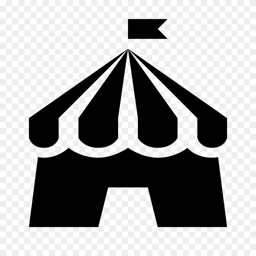 1600x1600 Значок Цирковой Шатер - Палатка Клипарт Черный И Белый