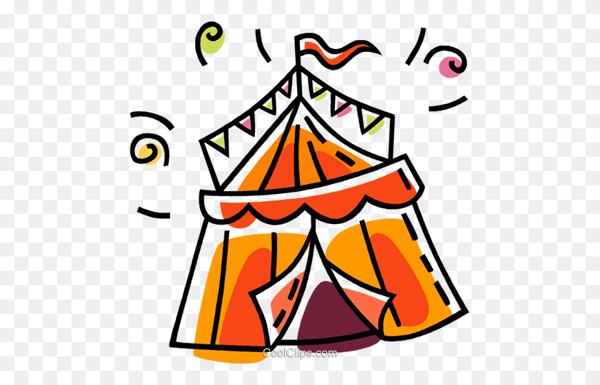 475x480 Circus Tent Royalty Free Vector Clip Art Illustration - Tent Clipart Free