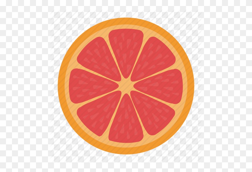 512x512 Citrus, Citrus Slice, Half Of Citrus, Orange, Orange Slice Icon - Orange Slice PNG