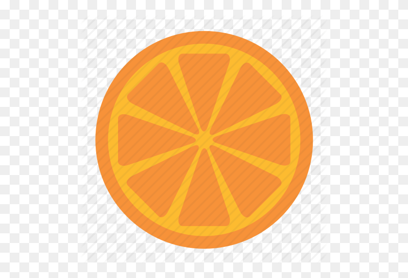 509x512 Cítricos, Alimentos, Frutas, La Mitad, Naranja, Icono De Rebanada - Rebanada De Naranja Png