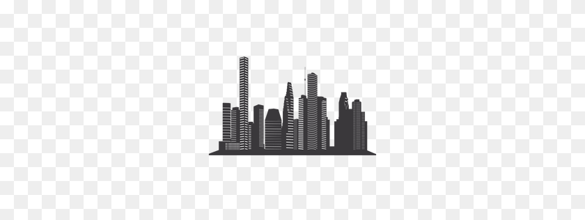 256x256 City Building Silhouette - City Building PNG