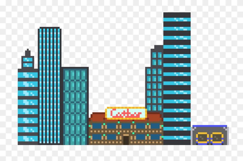 2480x1580 Los Edificios De La Ciudad De Pixel Art Maker - Los Edificios De La Ciudad Png