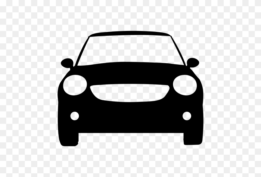 512x512 City Car Front View Silhouette - Car Front PNG