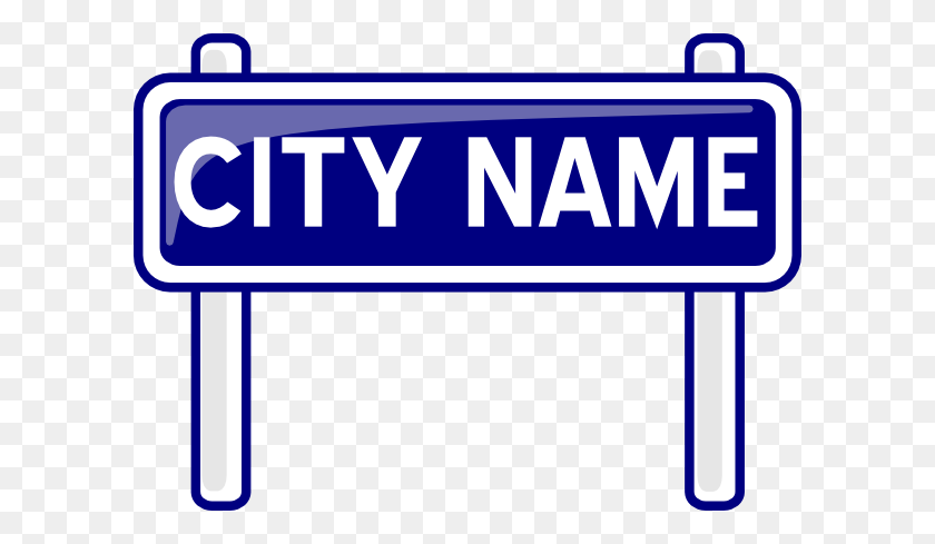 600x429 City Name Plate Road Sign Post Clip Art - Road To Success Clipart