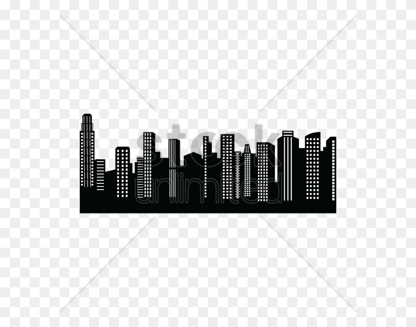 600x600 City Silhouette Vector Image - City Silhouette PNG