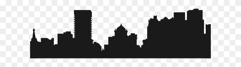 631x175 City Skyline Silhouette - City Skyline Silhouette PNG
