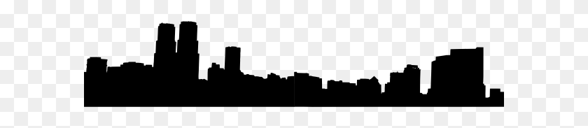 600x123 City Skyline Silhouette Clip Art - City Clipart Black And White