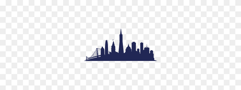 256x256 City Skyline Transparent Png Or To Download - Cityscape PNG