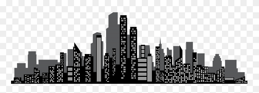 8000x2498 Cityscape Clipart Urban Community For Free Download On Ya Webdesign - Community Buildings Clipart