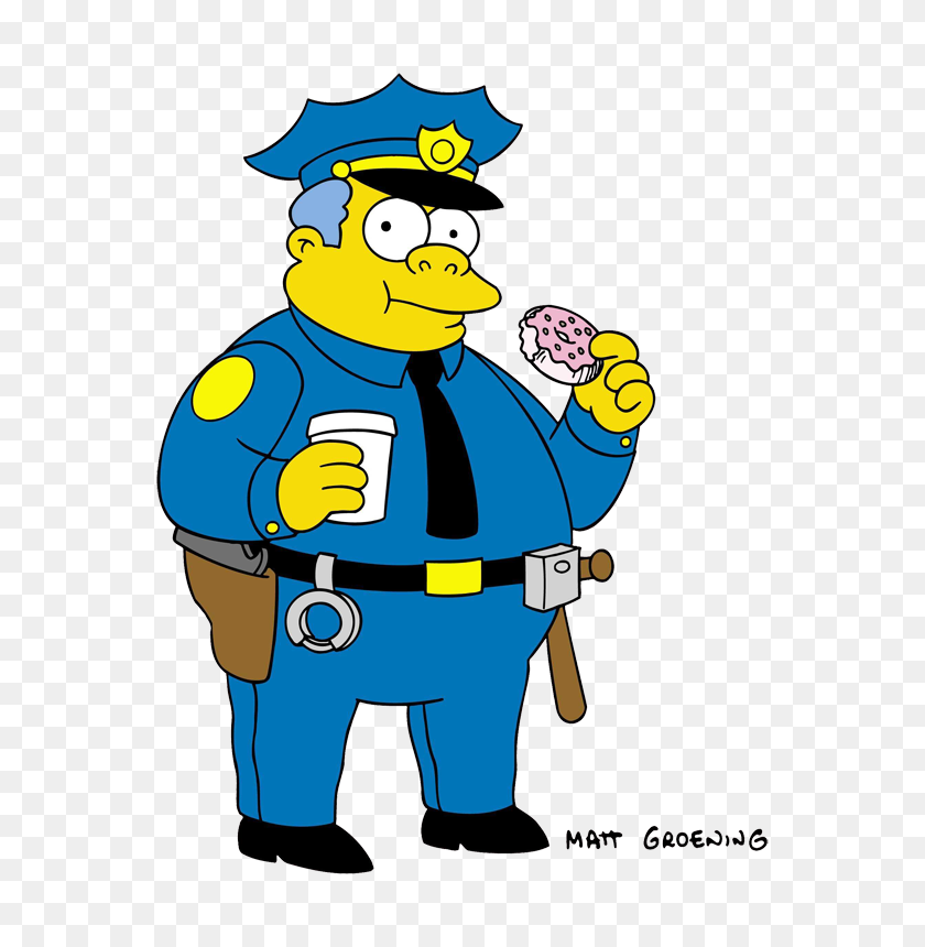 610x800 Clancy Wiggum Simpsons Wiki Fandom Powered - Police Station Clipart