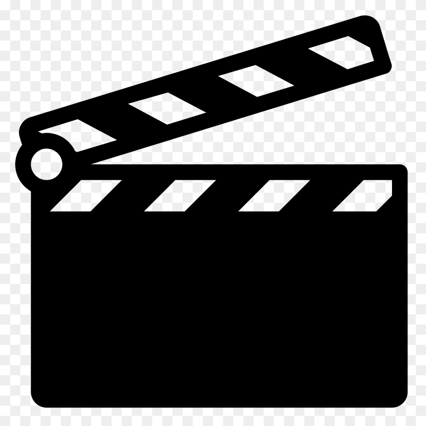 1600x1600 Clapperboard Filled Icon - Movie Clapper PNG