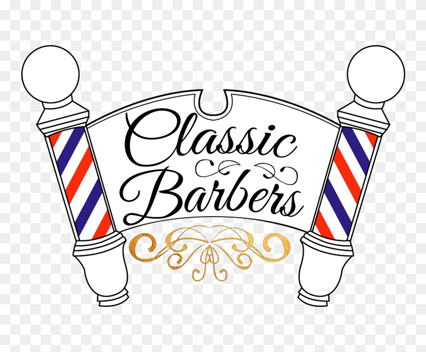 758x634 Classic Barbers Barbershop Shaving Parlor - Barber Shop Logo PNG
