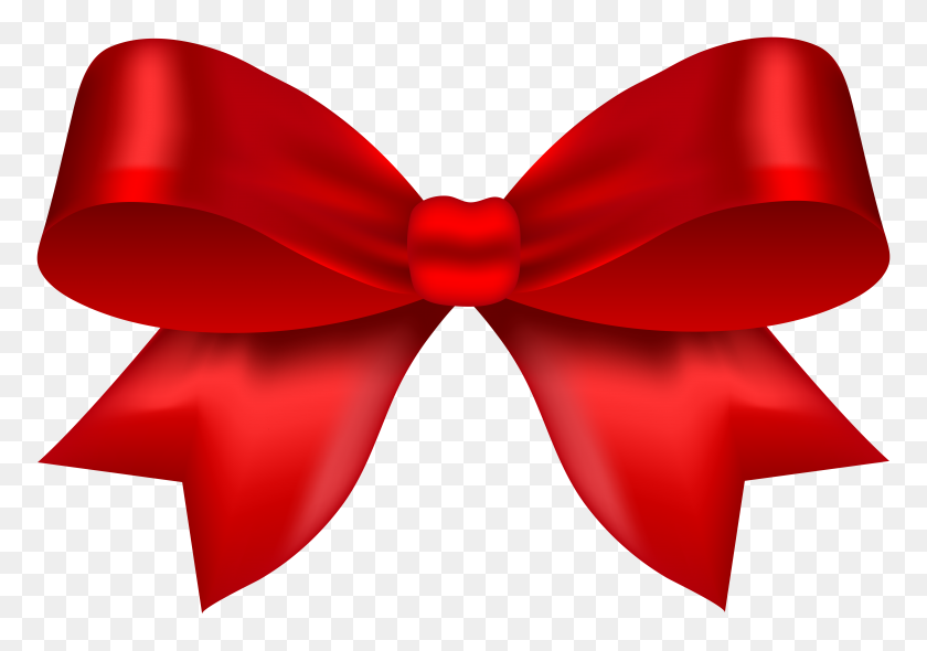 8000x5446 Classic Bow Red Png Clip Art - Red Christmas Bow Clipart