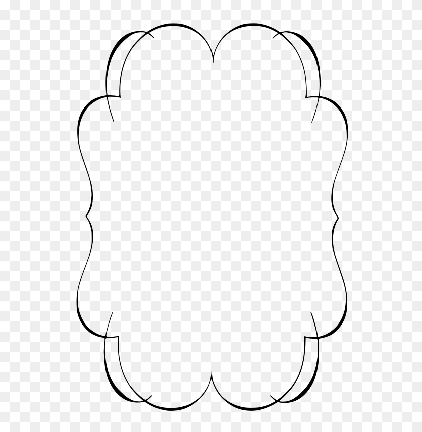 576x800 Classic Clipart Banner - Banner Outline Clipart