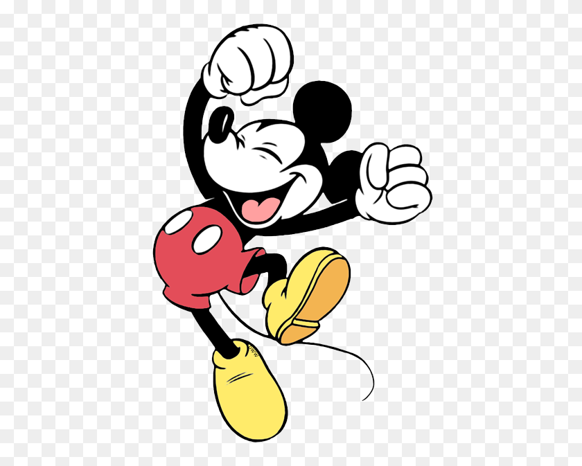 414x613 Classic Clipart Mickey Mouse - Clubhouse Clipart