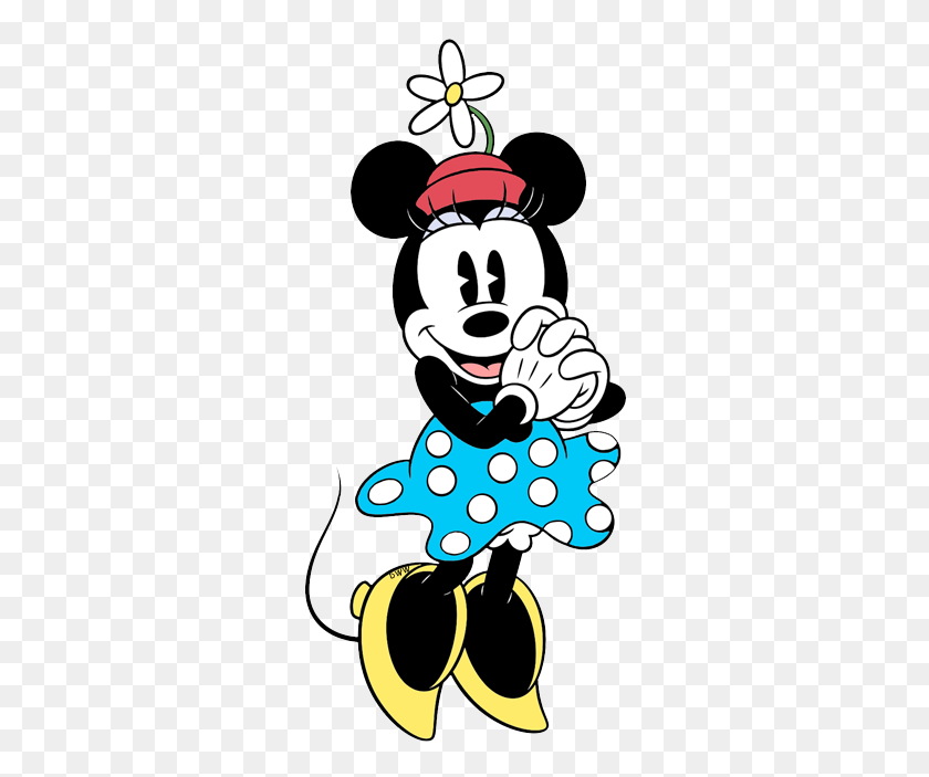 300x643 Classic Minnie Mouse Clip Art Disney Clip Art Galore - Friend Clipart Black And White