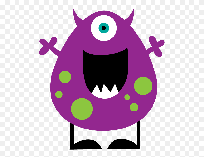 517x585 Classic Monster Cliparts - Cute Monster Clipart En Blanco Y Negro
