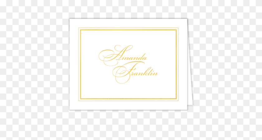 480x389 Classic Shine Foil Pressed Folded Note Inviting Treasures Inc - Gold Shine PNG