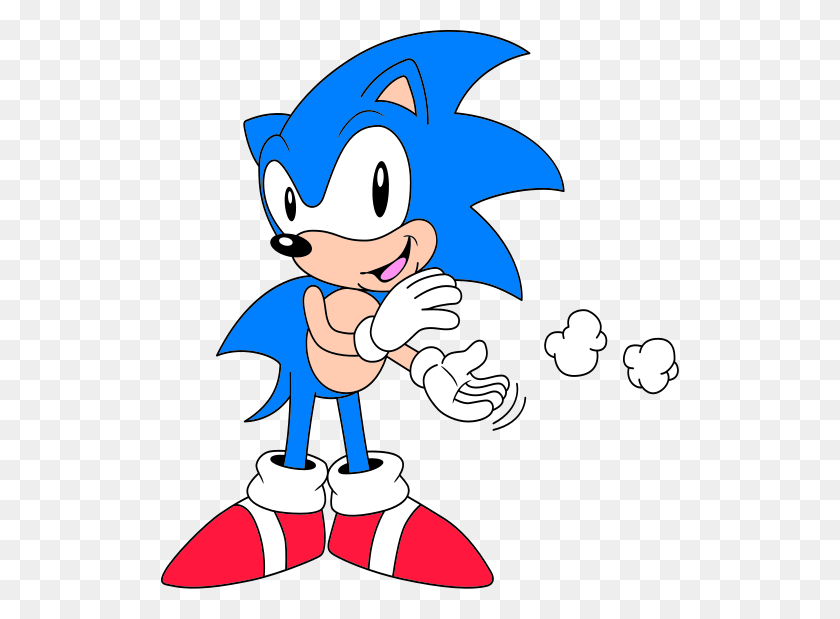 518x559 Classic Sonic Dusthands - Sonic The Hedgehog Clipart
