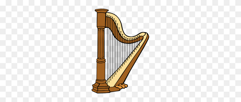 201x296 Classical Harp Clip Art - Harmonica Clipart