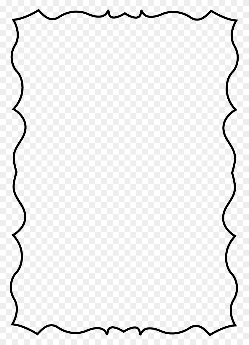 773x1101 Classy Clipart Squiggly Line Border - Colorful Border Clipart